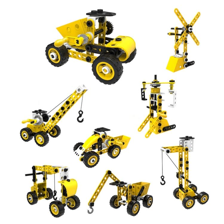 8 in 1 Children Variety Soft Assembled Building Blocks 100PCS DIY Engineering Vehicle Model Reluova