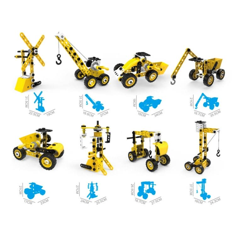 8 in 1 Children Variety Soft Assembled Building Blocks 100PCS DIY Engineering Vehicle Model Reluova