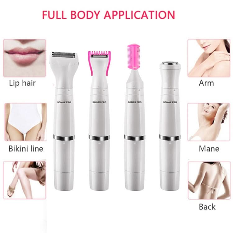 SONAX PRO SN-8933 4 In 1 Electric Women Shaver Multi-Function USB Charge Scraping Knife Hair Removal Device Reluova