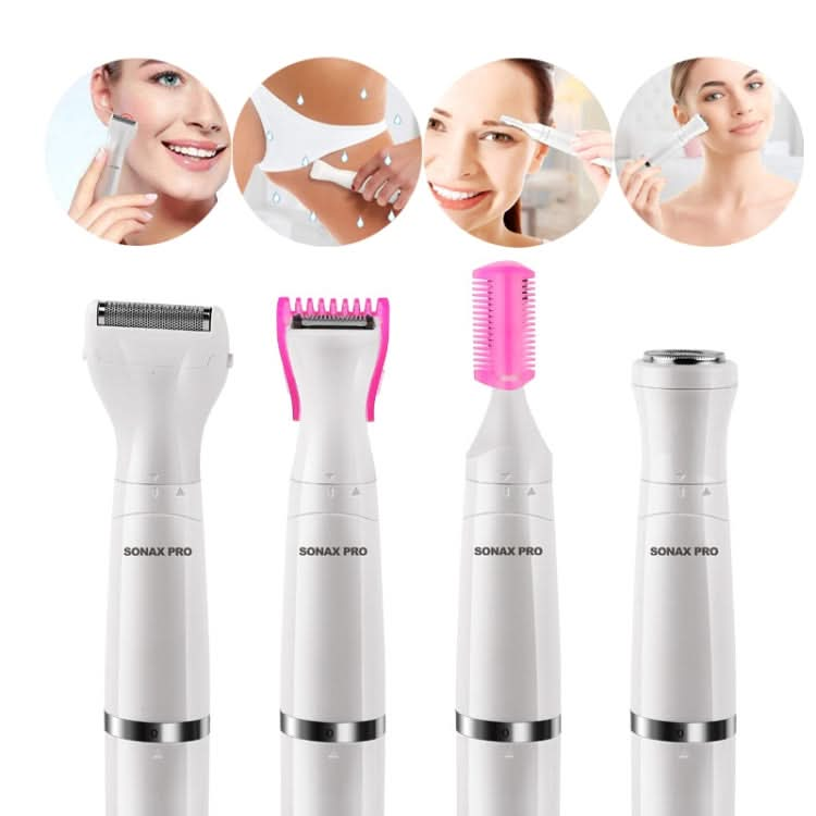 SONAX PRO SN-8933 4 In 1 Electric Women Shaver Multi-Function USB Charge Scraping Knife Hair Removal Device Reluova