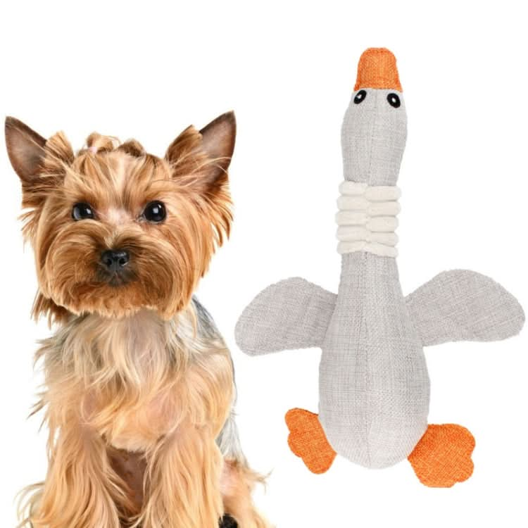 Long Animal Wild Goose Vocal Bite Resistant Dog Toy Plush Molar Dog Supplies - Reluova