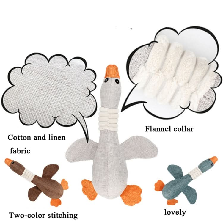 Long Animal Wild Goose Vocal Bite Resistant Dog Toy Plush Molar Dog Supplies - Reluova