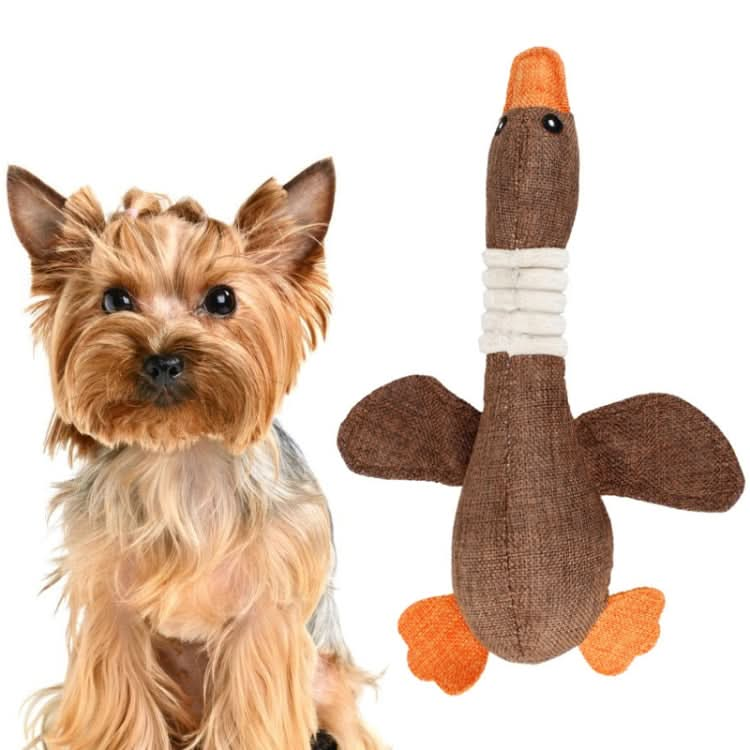 Long Animal Wild Goose Vocal Bite Resistant Dog Toy Plush Molar Dog Supplies - Reluova