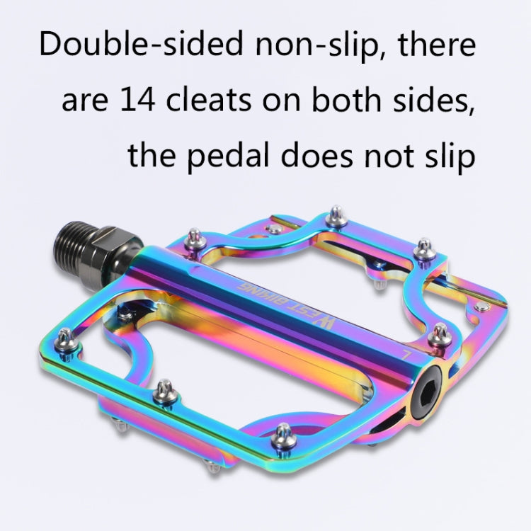 1 Pair WEST BIKING YP0802081 Mountain Road Bike Colorful Pedals