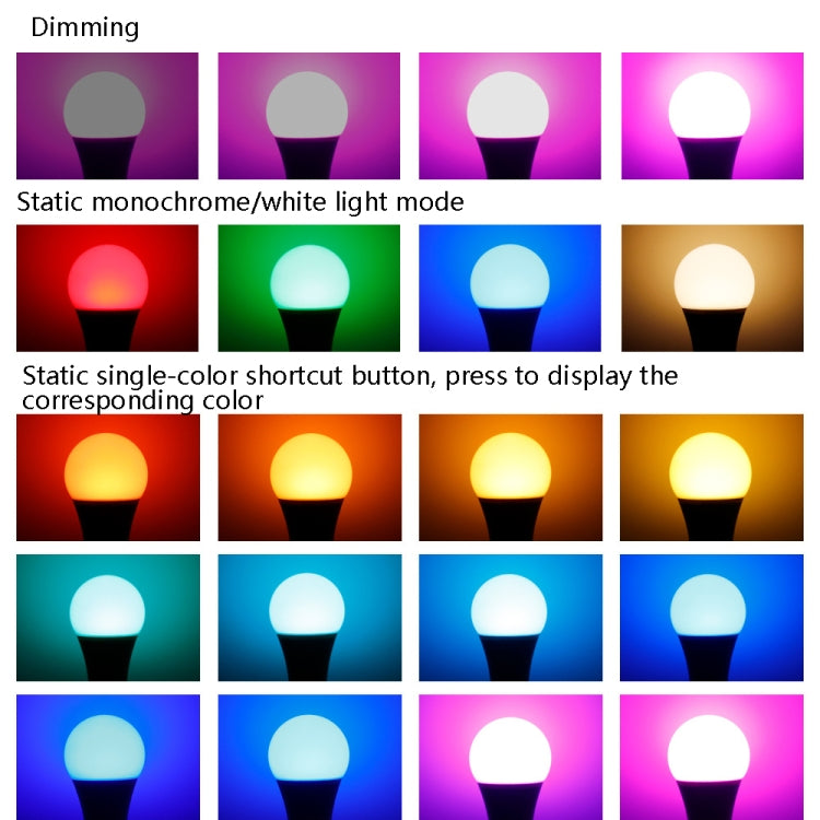 Smart Remote Control RGB Bulb Light 16 Color Lamp