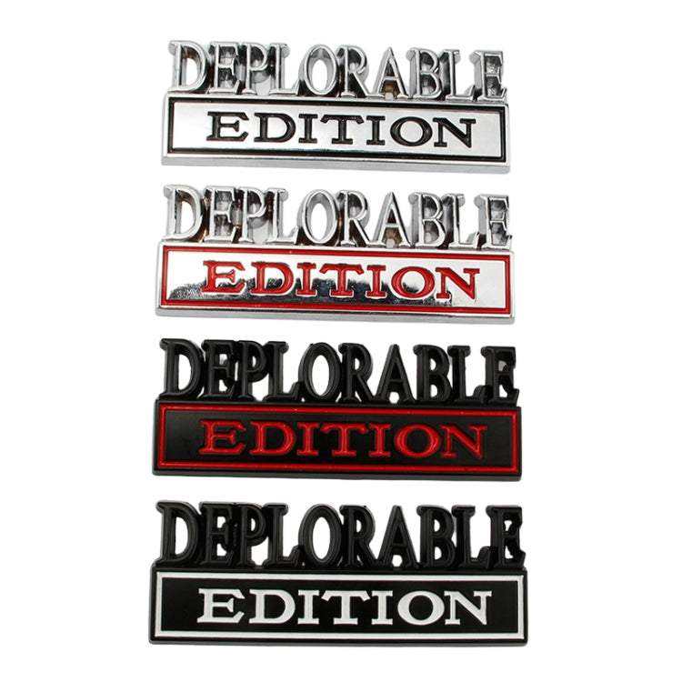 2 PCS Car Modified Metal Car Standard DEPLORABLE Edition Car Stickers-Reluova