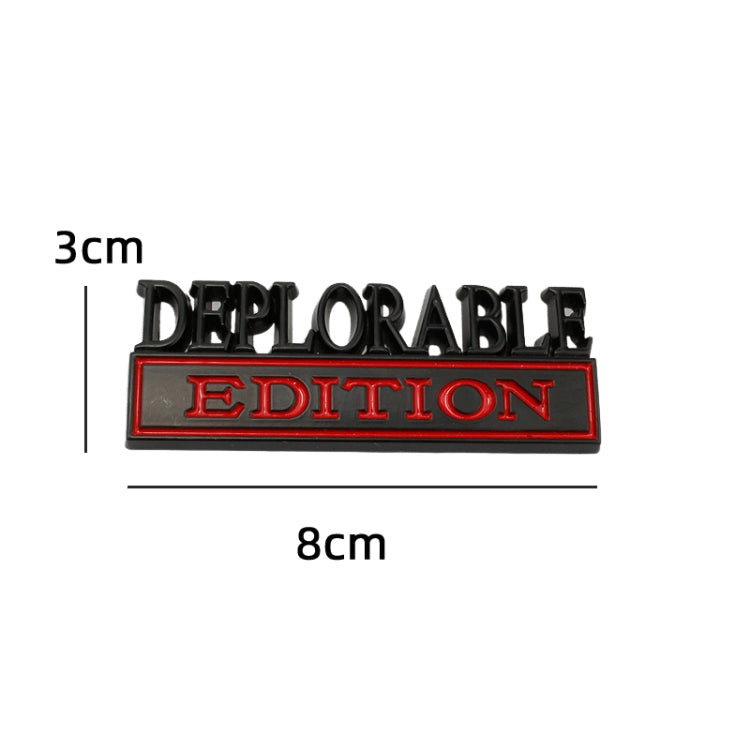 2 PCS Car Modified Metal Car Standard DEPLORABLE Edition Car Stickers-Reluova