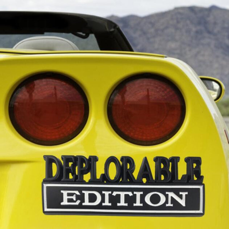 2 PCS Car Modified Metal Car Standard DEPLORABLE Edition Car Stickers-Reluova