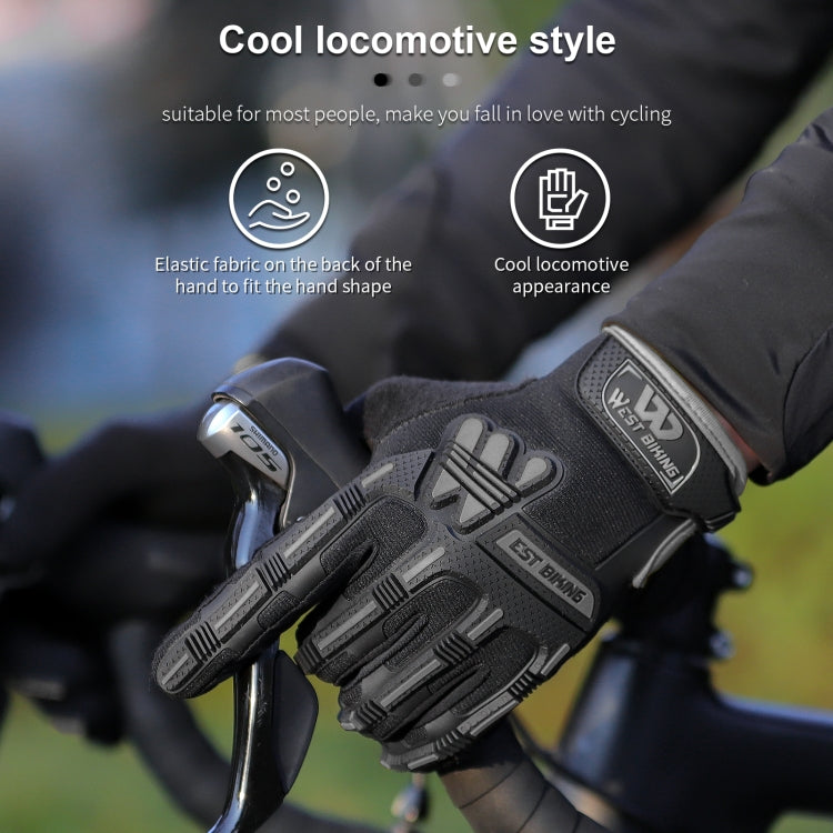 WEST BIKING YP0211208 Riding Gloves Motorcycle Bike Long Finger Non-Slip Touch Screen Gloves