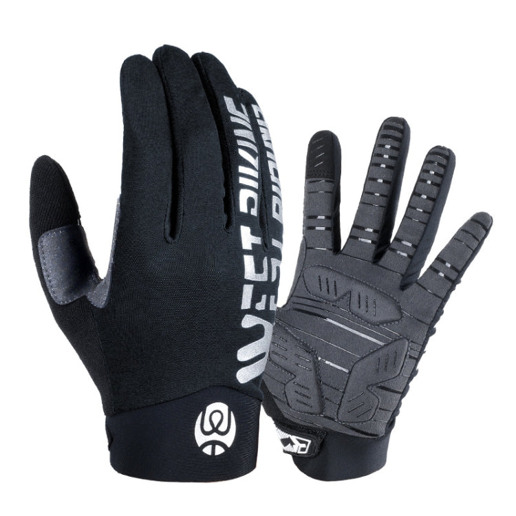 WEST BIKING YP0211214 Long Finger Shock Absorption Non-Slip Touch Screen Gloves Cycling Sports Gloves