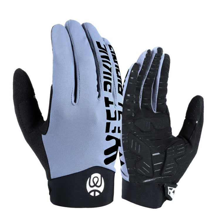 WEST BIKING YP0211214 Long Finger Shock Absorption Non-Slip Touch Screen Gloves Cycling Sports Gloves Reluova