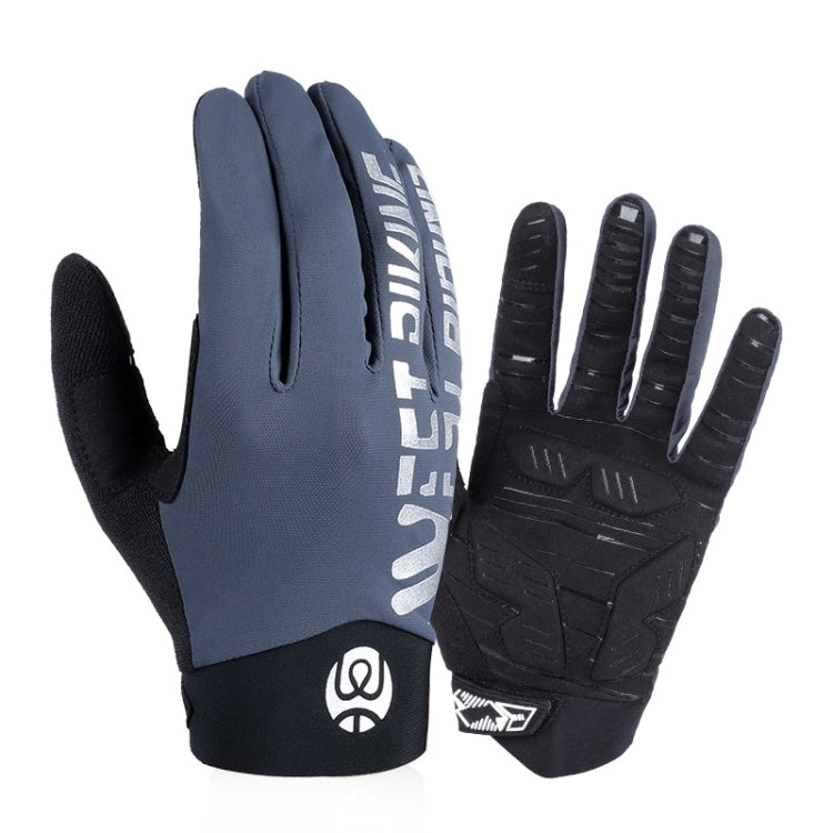 WEST BIKING YP0211214 Long Finger Shock Absorption Non-Slip Touch Screen Gloves Cycling Sports Gloves Reluova