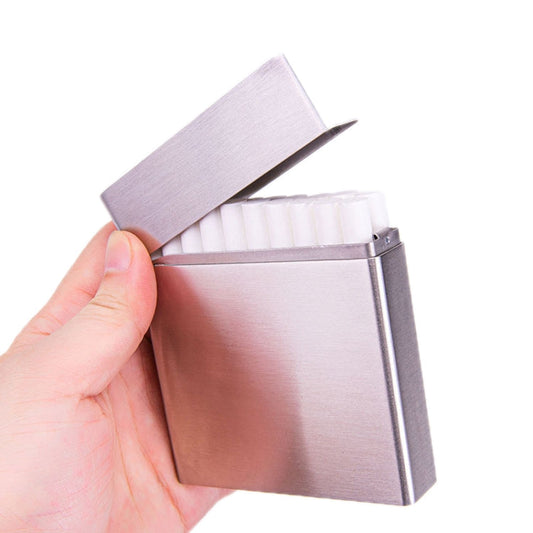 Men Stainless Steel Clamshell Business Cigarette Case My Store