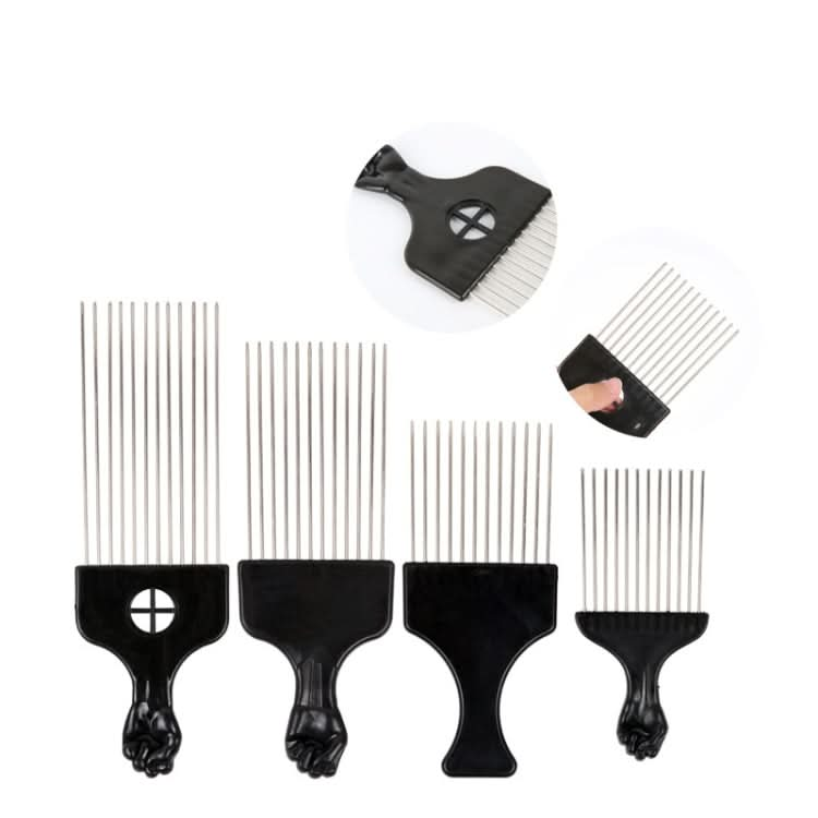 3 PCS Hairdressing Steel Needle Oil Hair Comb Plastic Haircut Pointed Tail Comb-Reluova