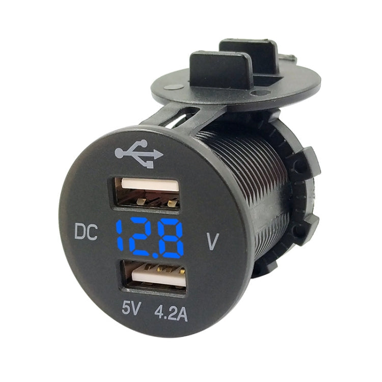 4.2A Dual USB With Voltage Display Mobile Phone Charger Socket Power Supply 12V Car Motorcycle ÎҵÄÉ̵ê