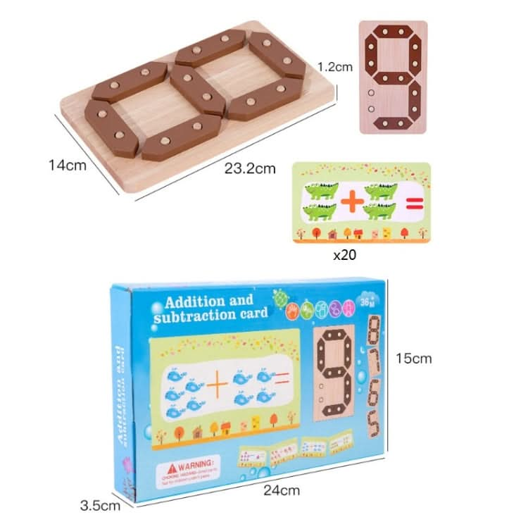 Addition and Subtraction Learning Blocks Early Education Puzzle Enlightenment Building Board Reluova