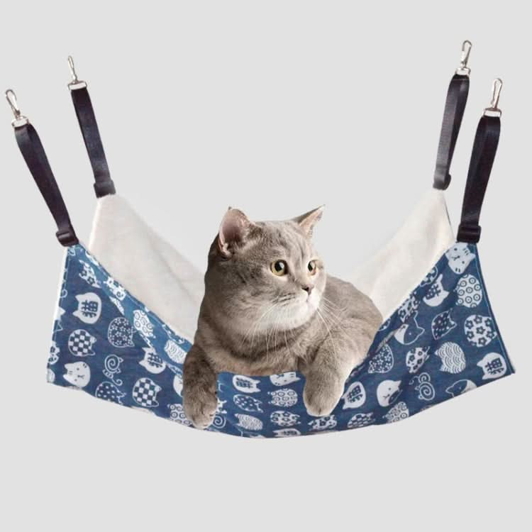 PE-160 Canvas Hanging Cat Cage Hammock Adjustable Length Swing Pet Nest - Reluova