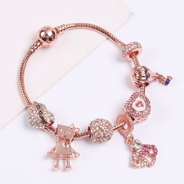 Women Rose Gold Beaded Bracelet, Series 1 Reluova