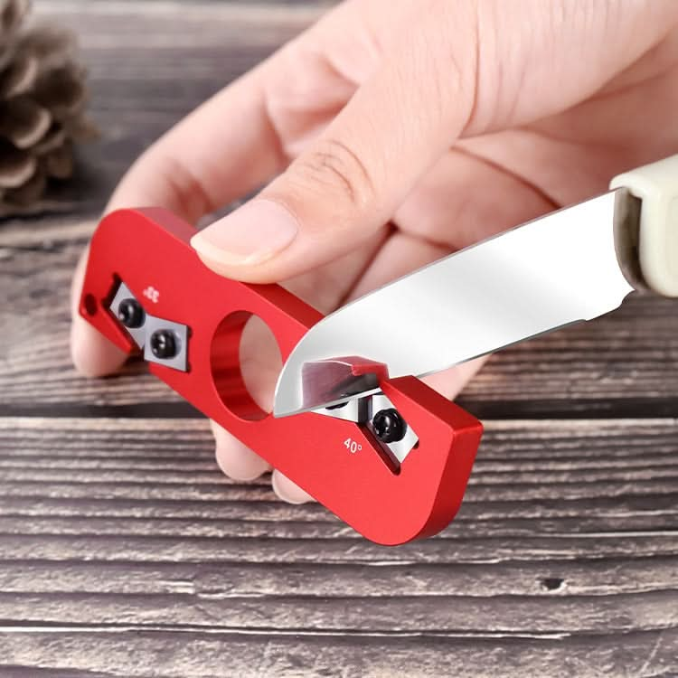 Portable Sharpening Tool Outdoor Ring Double-Head Sharpener Lightweight Mini With Chain Ring Reluova