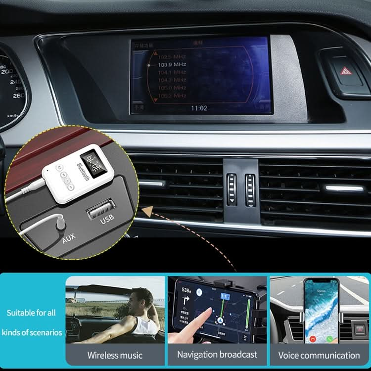 Bluetooth 5.0 Receiver Transmitter 2 in 1 Adapter Computer Speaker Car FM