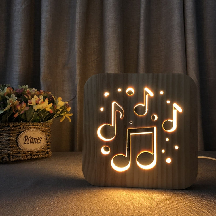 FS-T1880W 2.5W Musical Note 3D Solid Wood Lamp LED Night Light My Store