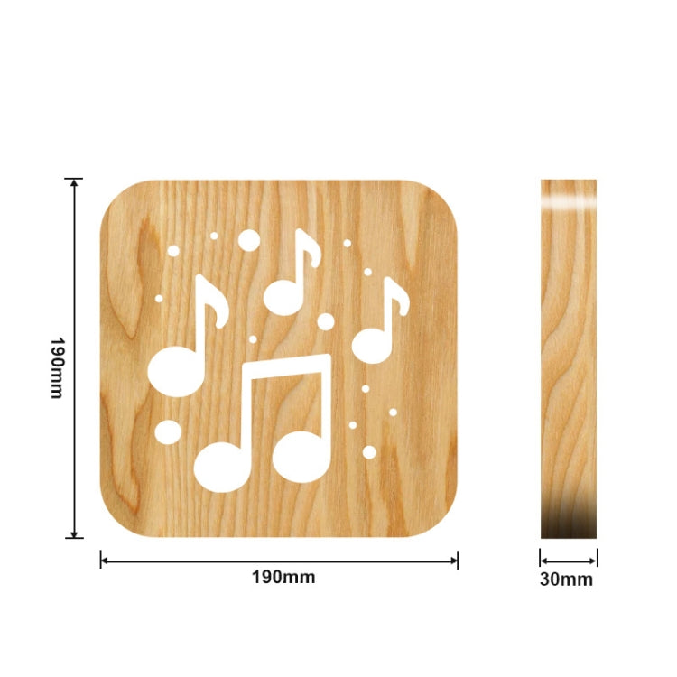 FS-T1880W 2.5W Musical Note 3D Solid Wood Lamp LED Night Light My Store