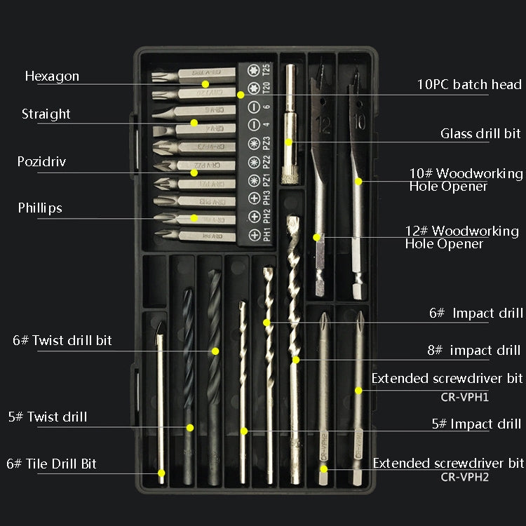 Multi-Function Drill High-Speed Steel Twist Drill Group Tool