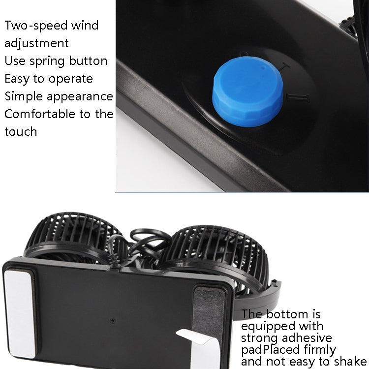 Car Fan Portable Mini Adjustable Car Double-Headed Electric Fan ÎҵÄÉ̵ê