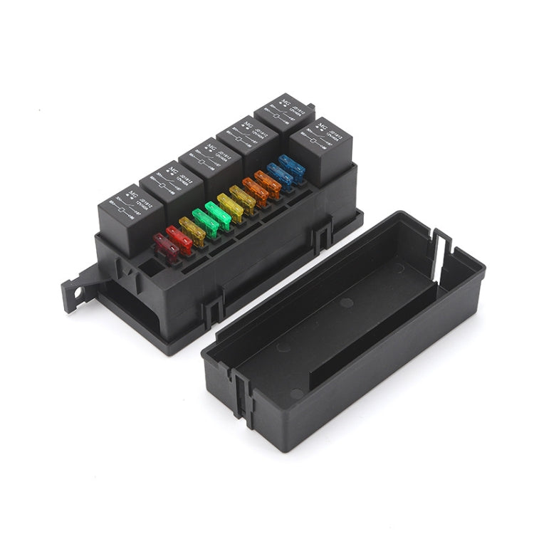 Car Modified 11-Way Fuse With 6-Way Relay Car Machine Cabin Link Inner Cassette Seat