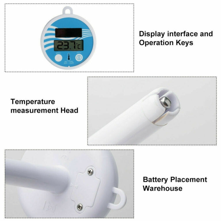 BL9057  Solar Swimming Pool Thermometer Swimming Pool Equipment Floating Water Thermometer with Digital Display Function Reluova