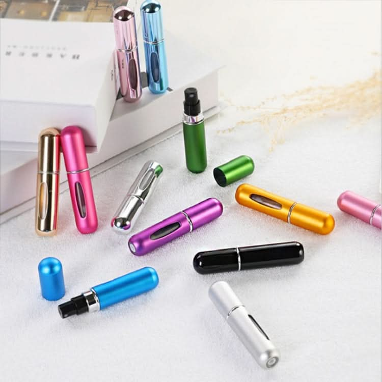 5 PCS 5ml Mini Perfume Spray Bottle With Bottom Filling Self-Pump Type Travel Portable Sub-Bottling Bottle Random Colour Delivery-Reluova