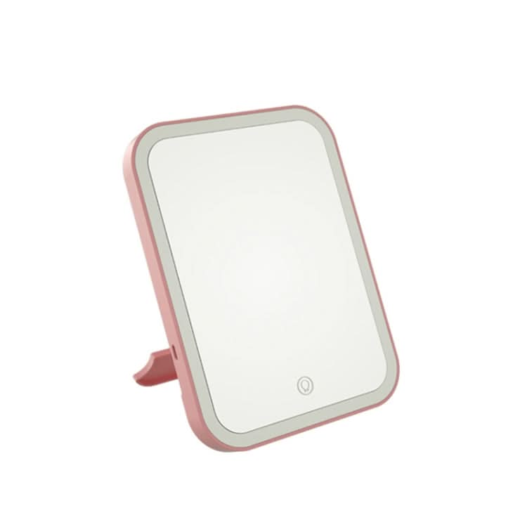 2 PCS LED Makeup Mirror With Lamp Fill Light Dormitory Desktop Dressing Mirror Female Folding Portable Small Mirror,Style:-Reluova