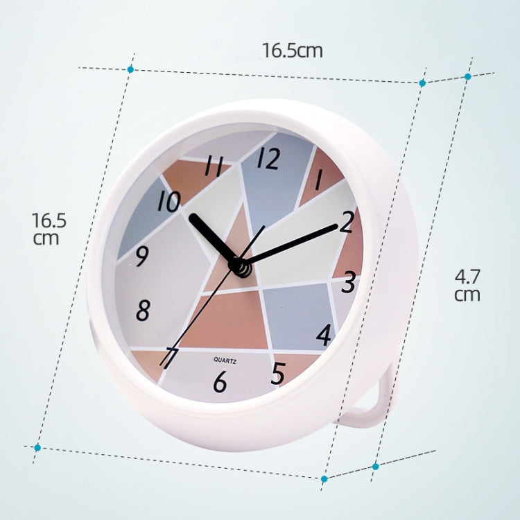 Round Waterproof Wall Clock Kitchen And Bathroom Desktop Clock Ornaments My Store