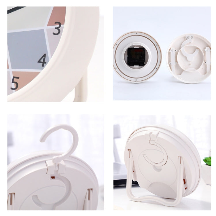 Round Waterproof Wall Clock Kitchen And Bathroom Desktop Clock Ornaments My Store