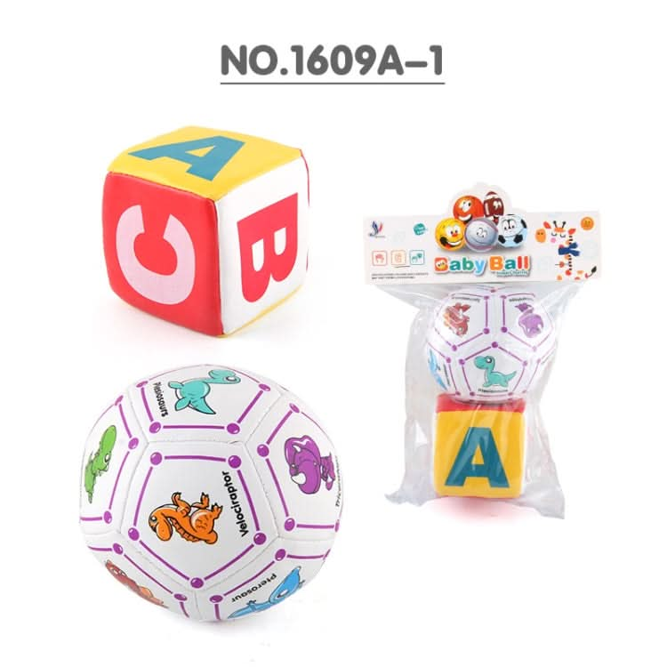 Children Soft Leather Ball Cartoon Pattern Solid Cotton-Filled Sponge Ball Reluova