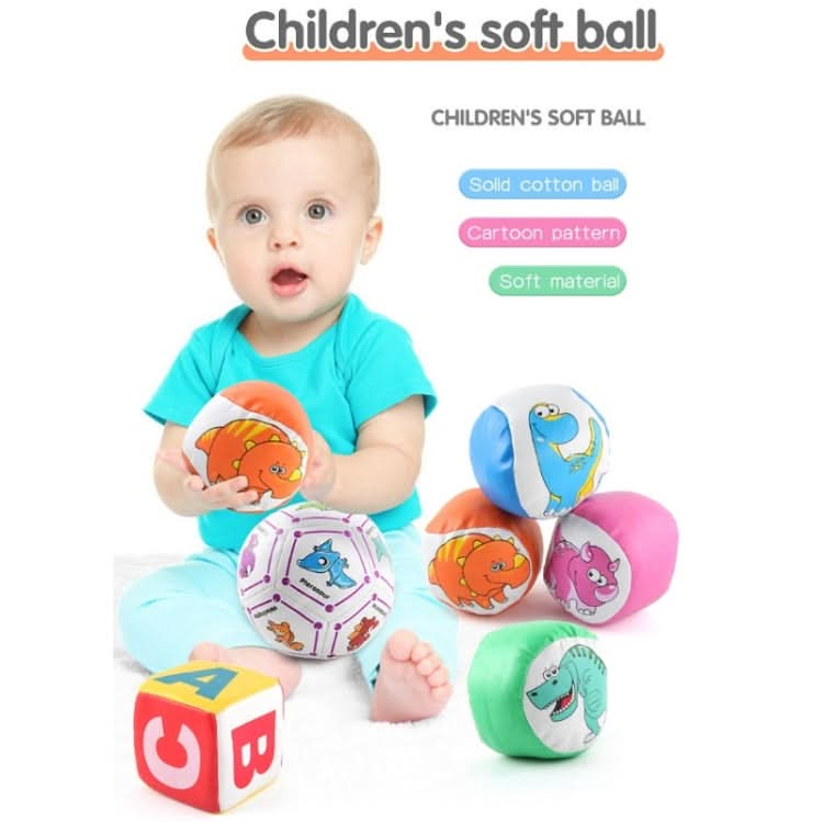 Children Soft Leather Ball Cartoon Pattern Solid Cotton-Filled Sponge Ball Reluova