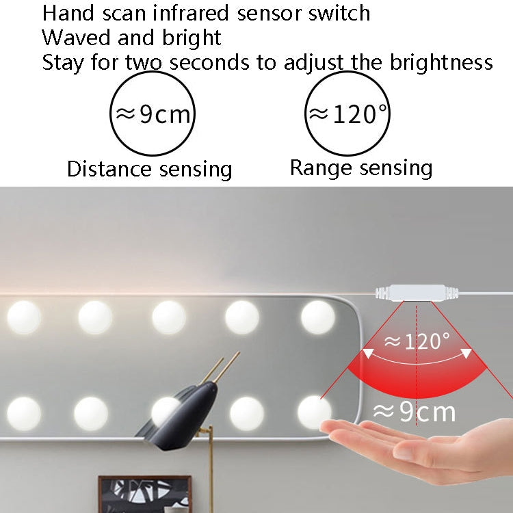 LED Makeup Mirror Light Beauty Fill Light Hand Sweep Sensor Mirror Front Light My Store