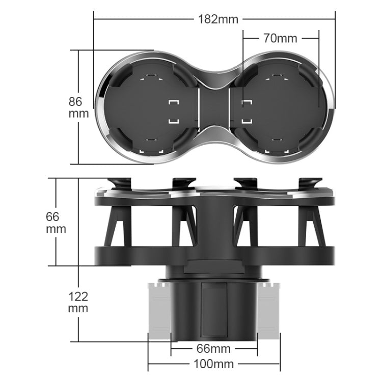 SHUNWEI SD-1038 Car Dual-Hole Water Cup Holder Cola Vacuum Flask Holder One For Two Beverage Holders ÎҵÄÉ̵ê