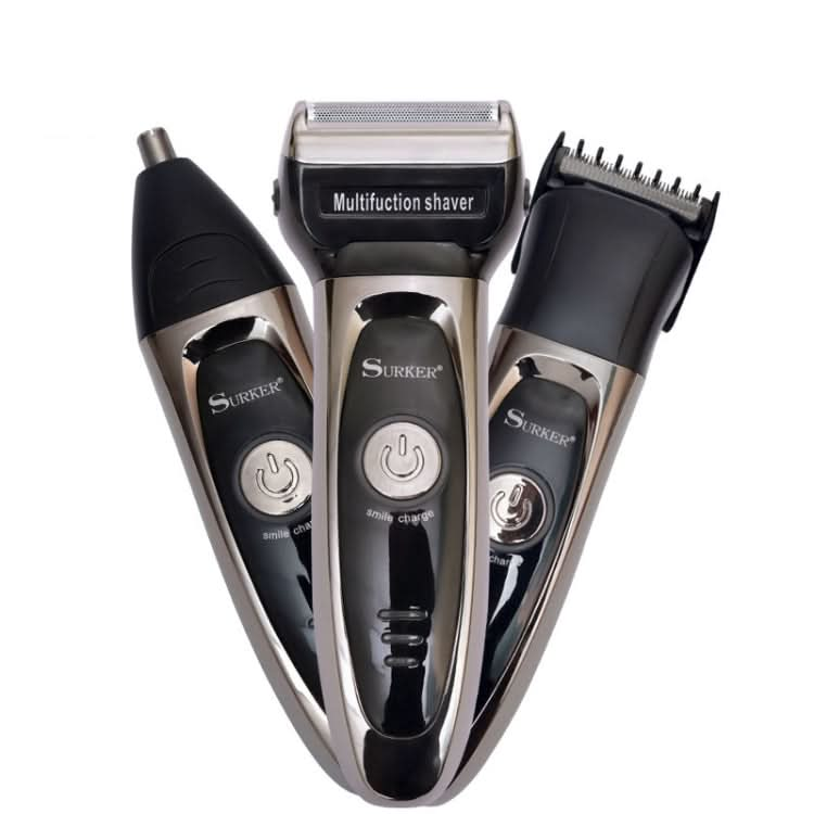 Surker SK-2300 Men 3-in-1 Electric Shaver/Hair Clipper/Nose Hair Clipper Portable Grooming Kit Reluova