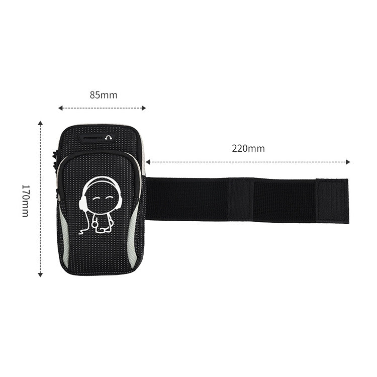 2 PCS Running Mobile Phone Arm Bag Sports Wrist Bag Universal For Mobile Phones Within 6 Inche-Reluova