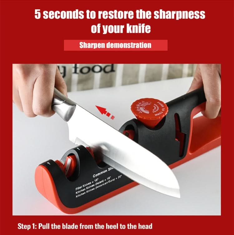 4- In-1 Adjustable Manual Knife Sharpener Multifunctional Knife Sharpener-Reluova