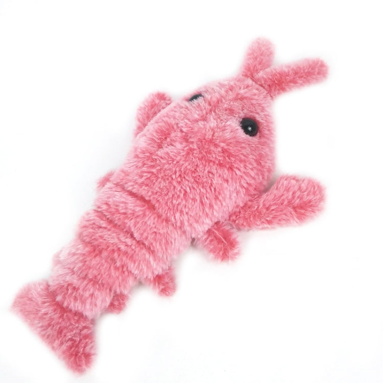 35cm Electric Jumping Shrimp USB Charging Simulation Lobster Funny Cat Plush Toy