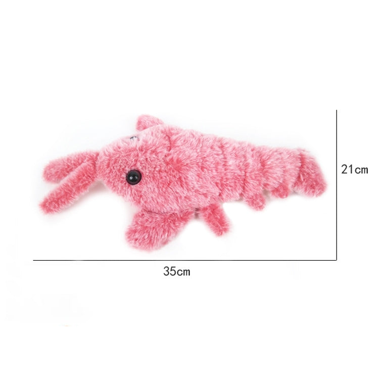 35cm Electric Jumping Shrimp USB Charging Simulation Lobster Funny Cat Plush Toy Reluova