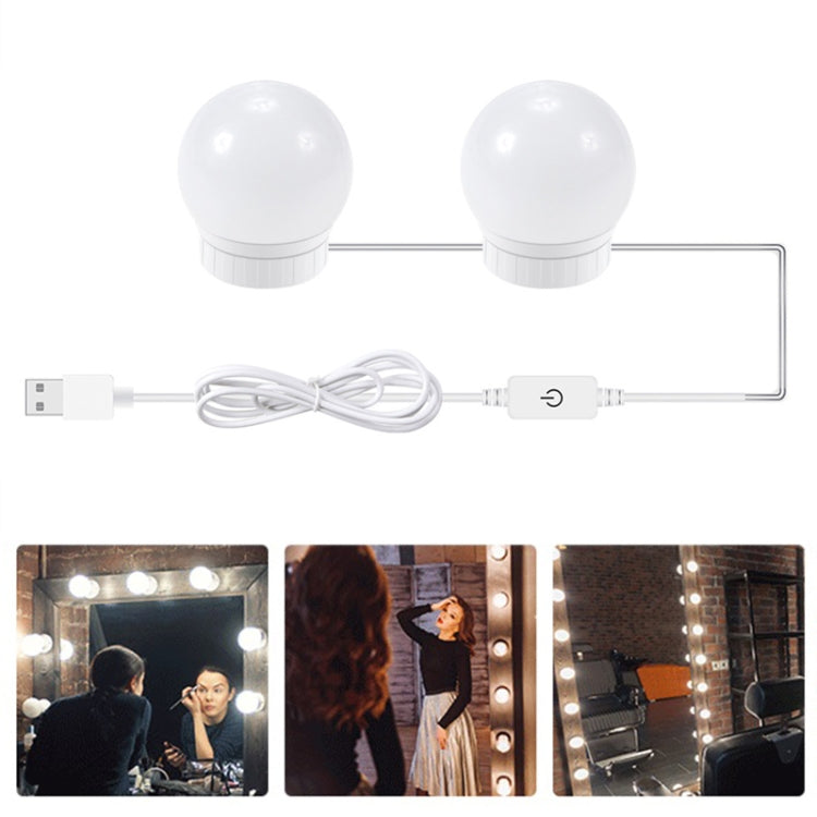 LED Mirror Front Lamp USB Adjustable Brightness Makeup Fill Light Bulbs My Store