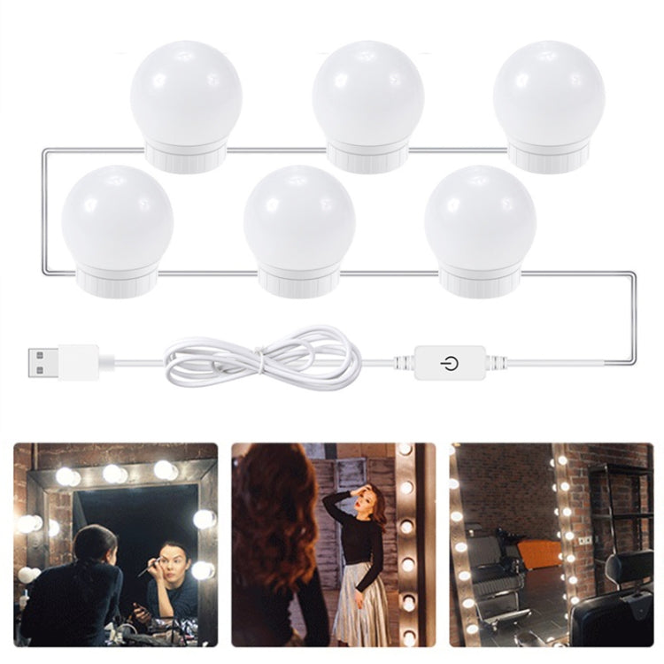 LED Mirror Front Lamp USB Adjustable Brightness Makeup Fill Light Bulbs My Store