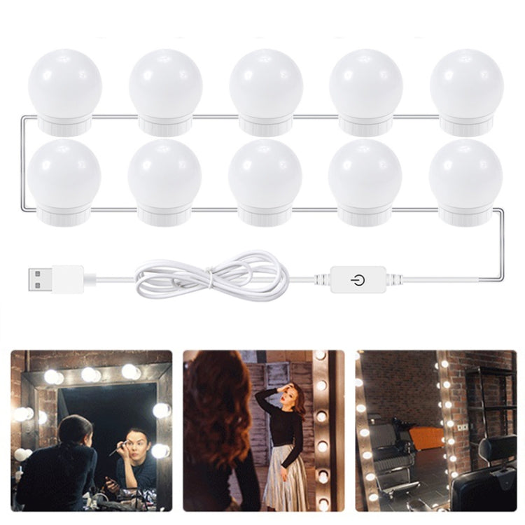 LED Mirror Front Lamp USB Adjustable Brightness Makeup Fill Light Bulbs My Store