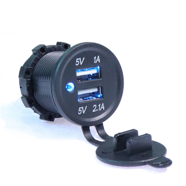 Car Motorcycle Ship Modified USB Charger 5V 3.1A With Blue LED Lamp Display Waterproof And Dustproof Car Charger ÎҵÄÉ̵ê