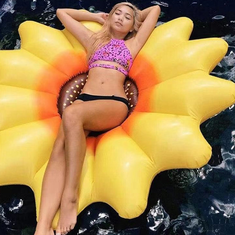 PVC Inflatable Water Sunflower Floating Row Floating Bed Reluova