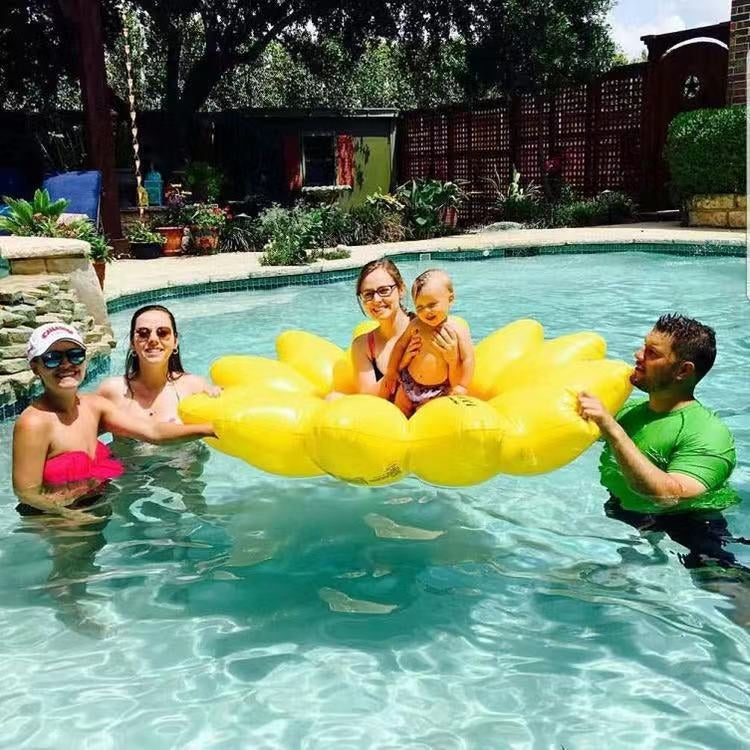 PVC Inflatable Water Sunflower Floating Row Floating Bed Reluova