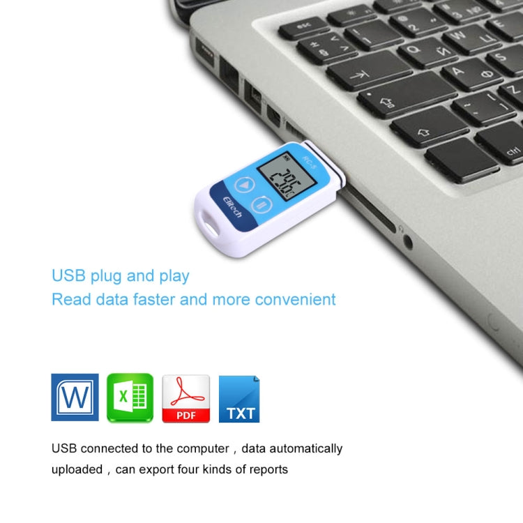 TTE35065 Digital USB Temperature Data Logger for Warehouse Storage, Refrigerated, Cold Storage and Laboratory